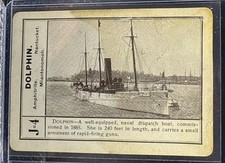 1900 Cincinnati Fireside Game Co White Squadron Navy Battleship Dolphin J4 picture