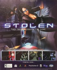 Vintage 2005 Stolen Original PS2 Video Game Print Ad 23x26cm Sexy Art GIM 145 picture