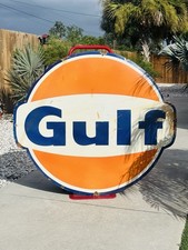 Gulf Porcelain Advertising Sign Roughly 48 In picture