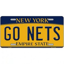 Go Nets Metal Novelty MINI Plate Size Tag Sign Car Truck Wall Home picture