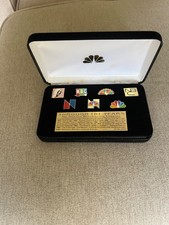 NBC Historic Logo Pin Set Limited Edition #153 of 10,000 With Certificate Vintag picture