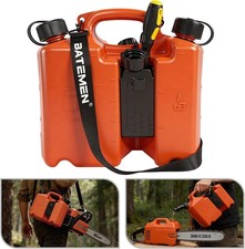 Dual-Chamber Chainsaw Fuel and Bar Oil Can,5L+3L Refueling Container with 2 Spou picture