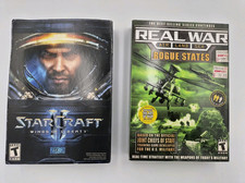 Lot of 2 Games: StarCraft II Wings of Liberty & Real War Rogue States PC Big Box picture