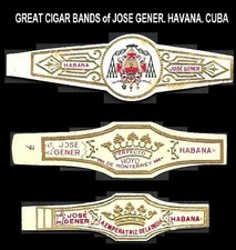 Awesome Set of Cuban Cigar Bands label of J.Gener. 1900s.  Havana COLLECTIBLES picture
