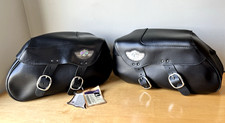 Genuine Harley-Davidson 100th Anniversary Softail Deuce Leather Saddlebags NOS picture
