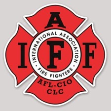 4 Inch Non-Reflective IAFF Red Firefighter Die Cut Maltese Sticker Decal picture