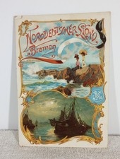 1902 Norddeutscher Lloyd SS Kronprinz Wilhelm 1st Class Dinner Menu Art Nouveau picture
