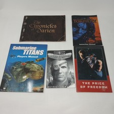 Lot Of 5 Vintage Big Box PC Game Manuals (Torment, Submarine Titans, & More) picture