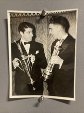 1938 Joe DiMaggio & Carl Hubbell Original Type Photo RARE picture
