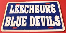 Leechburg High Blue Devils Booster License Plate Pennsylvania picture