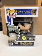 Funko Pop Black Asta #1556 Black Clover GITD Entertainment Earth w/ Protector picture