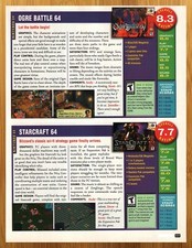 2000 Ogre Battle/Starcraft 64 Nintendo N64 REVIEW Print Ad/Poster Game Art 00s picture