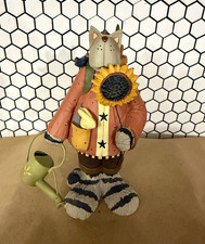 Williraye Studio “Petal Power” Cat Resin Figurine Sunflower Watering Can picture