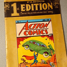 Famous First Edition C-26 Action Comics #1 Superman Exact Reprint 1974 Siegel picture