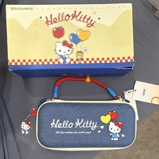 GEEKSHARE Hello Kitty Blue Fabric Zipper Case & set (some pieces missing) picture