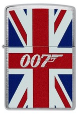 Zippo 007 James Bond Union Jack Design Brushed Chrome 46801 picture