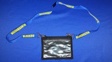 Authentic 2000s Blockbuster Video Employee Uniform Lanyard w/Clips + Card Holder picture