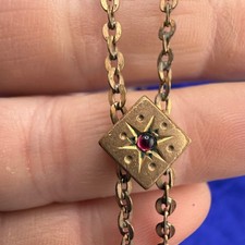 Vintage Gold Filled Watch Chain Fancy Slider  Signed  Lynn &Co 48” picture