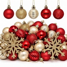 36ct Mini Christmas Ball Ornaments Set - Festive Tree Decorations, Holiday Decor picture