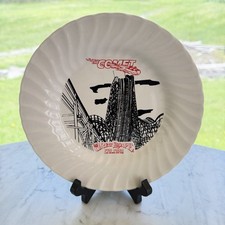 VTG 80s Souvenir Plate The Comet Great Escape Fun Park Lake George NY Japan picture
