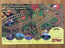 Sim Theme Park PC 1999 Vintage Print Ad/Poster Art Rollercoaster PS2 Official picture