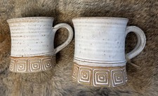 Rare Vtg Los Artesanos Pottery Puerto Rico Hal Lasky Pair Coffee Mugs picture