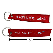 II-019 Space X REMOVE BEFORE LAUNCH Keychain or Luggage Tag or zipper pull Space picture