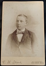 1888-89 Michigan University Wolverines William Ball U Of M Football Cabinet Card picture