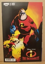 THE INCREDIBLES #1 1:25 MIKE MIGNOLA VARIANT HTF 2009 VF+ RANGE BOOM picture