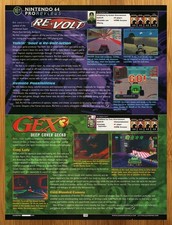 1999 Re-Volt/Gex 3 64 Nintendo N64 REVIEW Print Ad/Poster Video Game Promo Art  picture