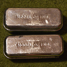 Model 1918 WW1 Bacon Tins (Lot of 2) Metal Tins Militaria picture