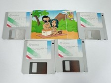 Leisure Suit Larry III 3 Sierra MS-DOS PC 3.5 Floppy Disks 1-4 + Postcard picture