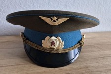 Vintage Soviet USSR Original Air Force Aviation Cap Officer Hat Military Size 56 picture