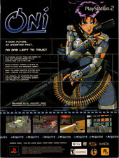 Rockstar Games Oni PlayStation 2 Mac PC Ad Vintage Print 2001 Anime Style picture