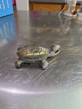 Vintage Unique Snapping Turtle Brass Lighter Not Working picture