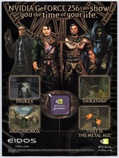 Deus EX / Daikatana - Nvidia GeForce - Original Print Ad/Poster Promo Art 2000 picture
