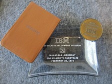 VTG IBM EXCLUSIVE GPS INTERNAL COIN + THINK NOTEPAD + CHANGE/TRINKET GLASS TRAY picture