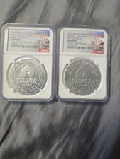 2 Undated Sahara Slot Token In Ngc Slab From Vegas Strip Hoard picture