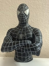 2007 Spider-Man 3 Black Suit Bust Coin Bank Monogram Marvel Missing Cap picture