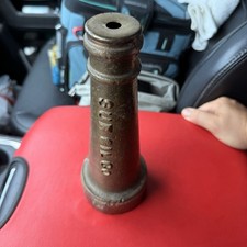 Vintage Brass Firefighting Fire Hose Nozzle (Sun Oil Co.) picture