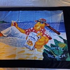 Vintage Joe Camel 1991 Beach Towel Collectable 59x30 100% Cotton Great Condition picture