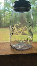 Antique SCA Ball 2L Over MASON Bingham Sloped Shoulder Quart picture