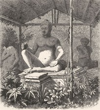 CAMBODIA. Leper King at Angcor Tom 1880 old antique vintage print picture picture