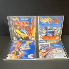 Hot Wheels CD-ROM Collection Stunt Track Driver, Crash, Custom Car , and Tattoo picture