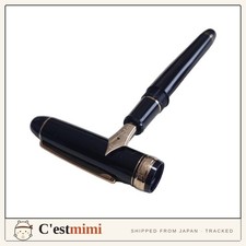 Platinum 3776 Century Fountain Pen Black 14K Gold Nib Medium Overhauled picture