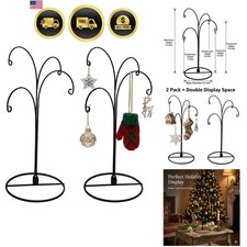 Ornament Display Stand 12 Inch 2 Pack 4-Arm Metal Ornament Holder for Christm... picture