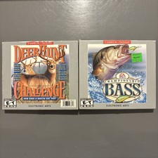 Deer Hunt Challenge + Championship Bass PC CD-ROM 2 Games In 1 Package 2001 EA picture