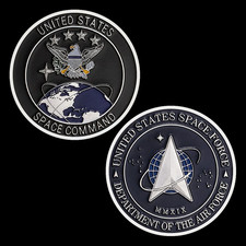 Space Force Space Command Challenge Coin Collectable Commemorative Military 1-pc picture