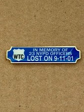 New York City NYC Police NYPD Memorial Breast Bar Pin picture