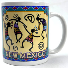 Vintage SSI New Mexico Kokopelli Coffee Mug Southwest Petroglyph Legend 11oz picture